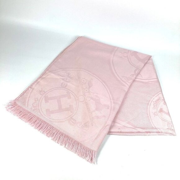 HERMES Stole/Shawl 《New Libris》 Shawl Fringe Scarf Stole/Shawl - Picture 9 of 10